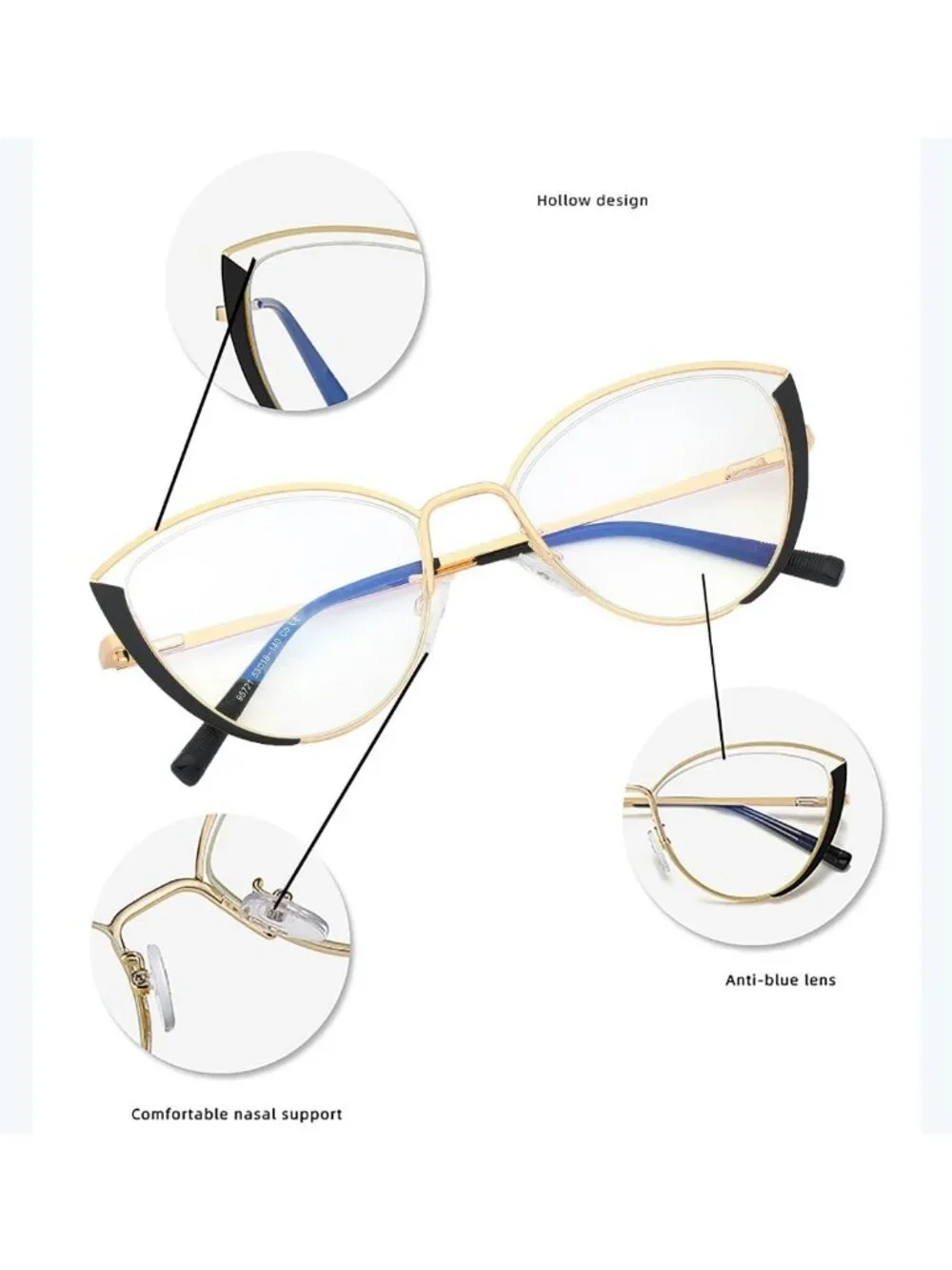 Stylish Cat Eye Blue Light Blocking Glasses for Women - Reduce Eye Strain for